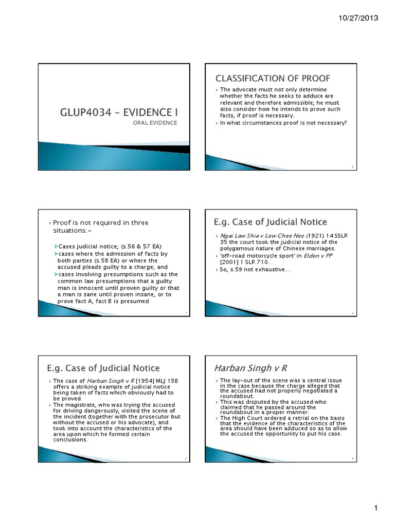 05 Oral Evidence Evidence (Law) Cross Examination