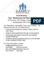 Men in Early Years Next Meeting Poster