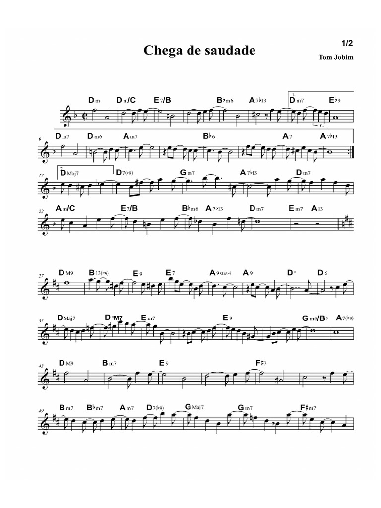 Antonio Carlos Jobim Chega De Saudade Letras
