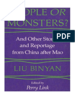 Binyan - People or Monsters - And Other Stories and Reportage From China After Mao (1983)