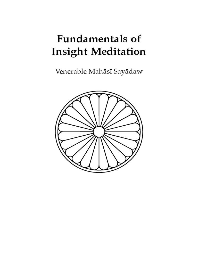 Fundamentals of Insight Meditation PDF Vipassanā Mind