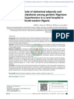 The Magnitude of Abdominal Adiposity and Atherogenic Dyslipidemia Among Geriatric Nigerians With Arterial Hypertension in A Rural Hospital in South-Eastern Nigeria