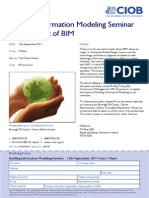 Building Information Modeling Seminar - The Impact of BIM: CIOB in Ireland