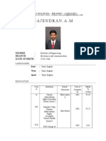 Gajendran.A.M: Degree: Branch: Date of Birth