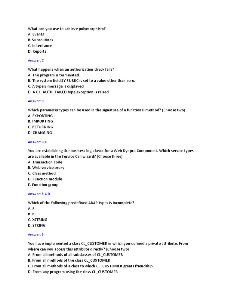 ABAP Programming Concepts and Practices | PDF | Method (Computer ...