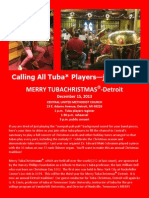 tuba christmas tuba player invite 2013 red background