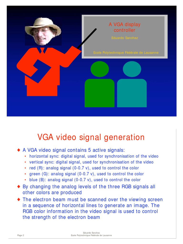 VGA Video Signal Generation: A VGA Display Controller | PDF