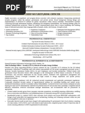 IT Security Director CISSP in Kansas City Resume David Whipple