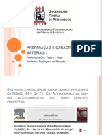 Preparação e caracterização de materiais I