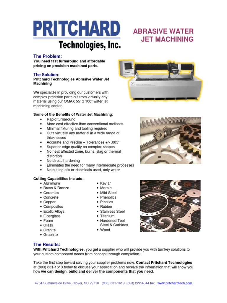 Precision Abrasive Water Jet Machining | PDF | Technology & Engineering