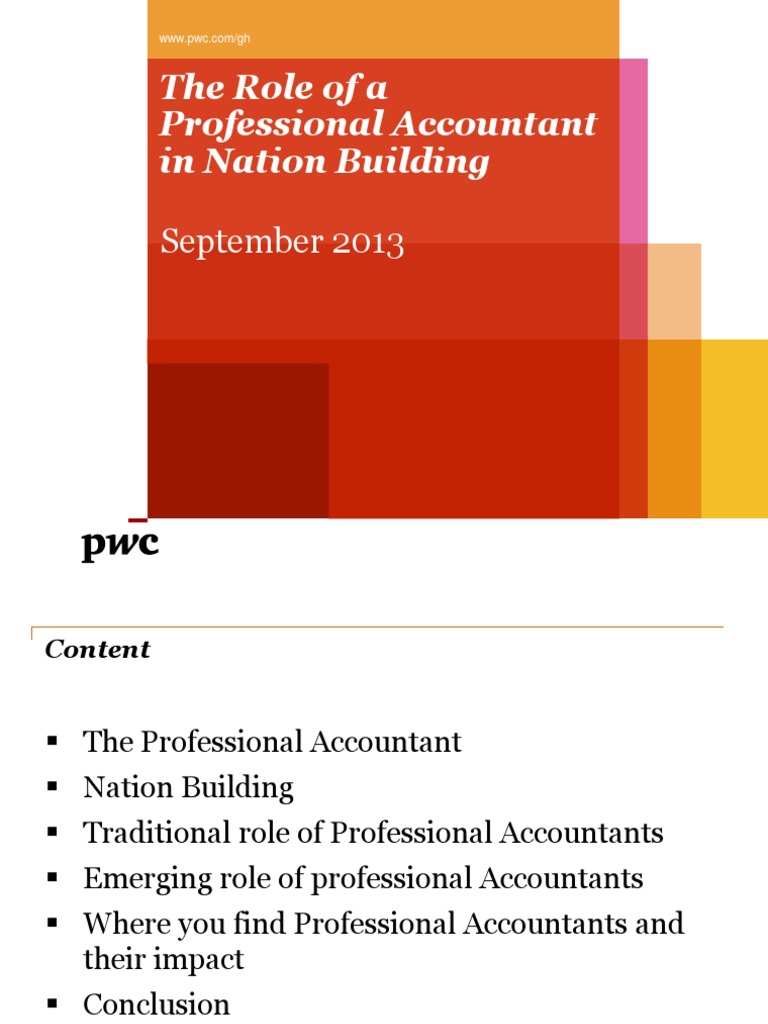 Role of The Professional Accountant in Nation Building | PDF ...