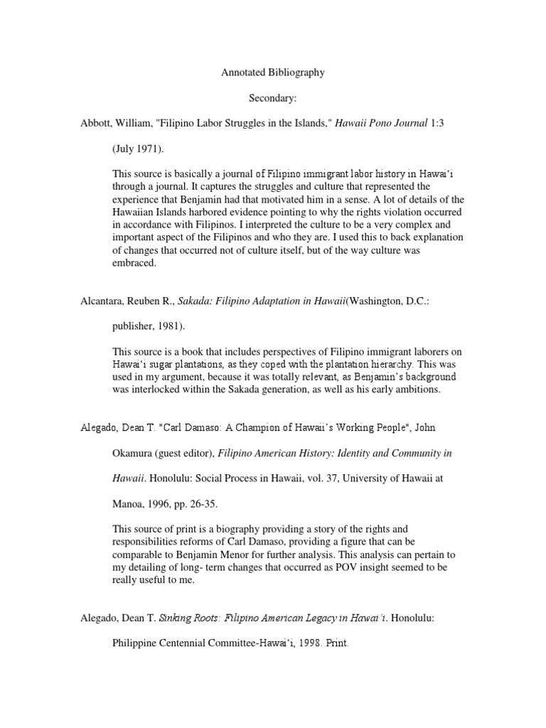 Annotated Bibliography | PDF | Philippines | Immigration