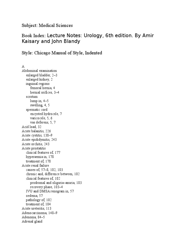 4 Lecture Notes Urology 6th Edition by Amir Kaisary and John Blandy PDF Kidney Urinary