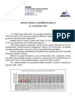 Situatia Statistica a Somajului Inregistrat - MARTIE 2012