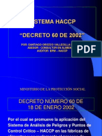 Unal Medellín Seminario Taller Haccp. Decreto 60 de 2002 Mayo 11-12-13 de 2011