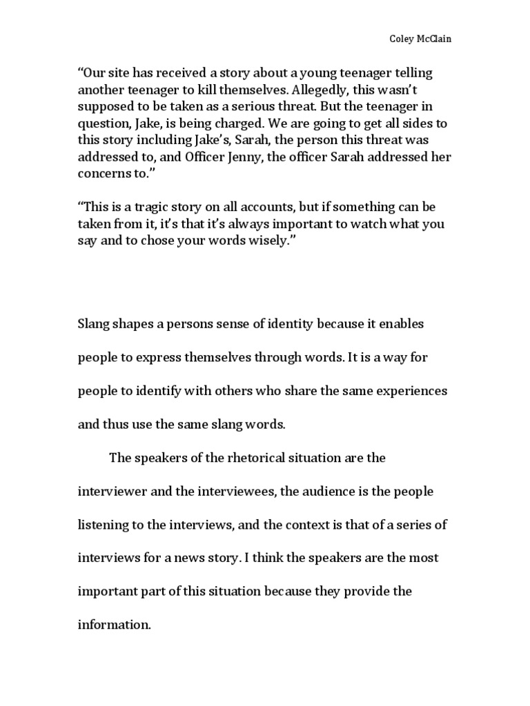 Slang Skit Write Up | PDF | Mystery, Thriller & Crime Fiction