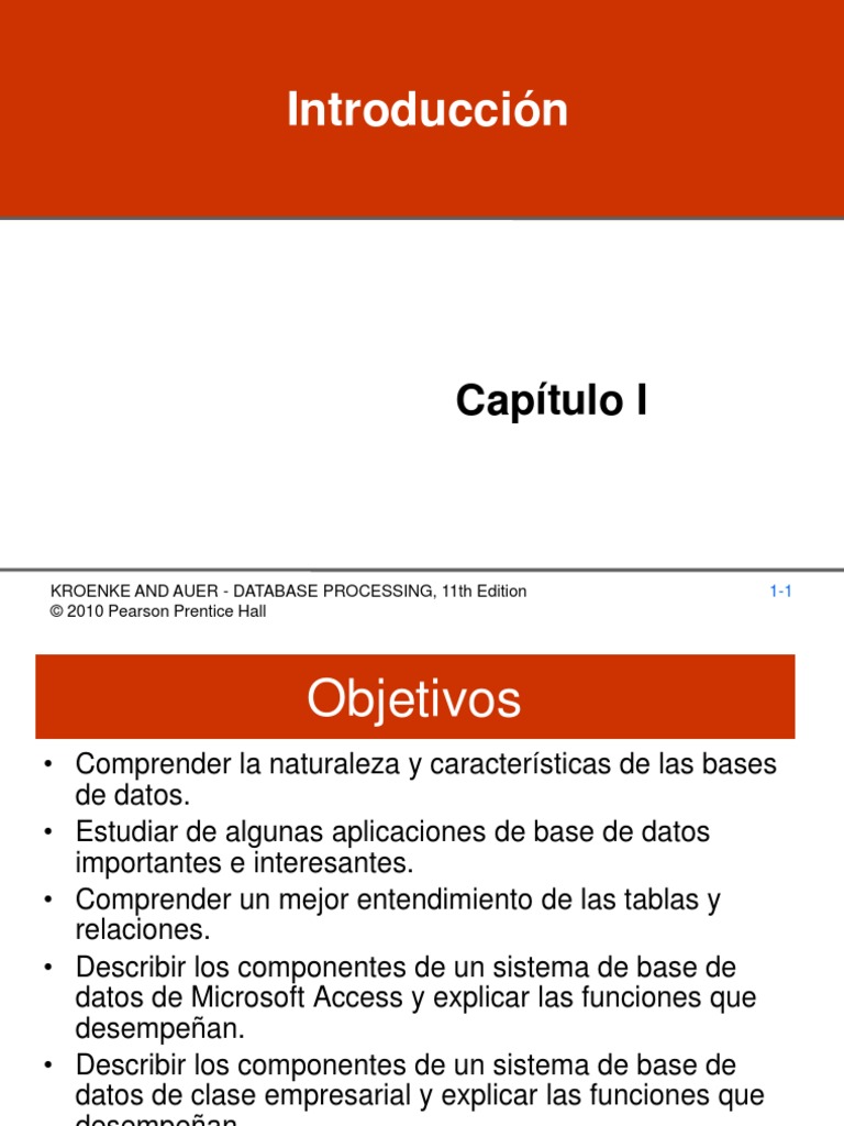 Capítulo 1 - Introducción | PDF | SQL | Bases de datos