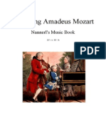 Cuaderno de Ana María Mozart. Hermana de Wolfgang Amadeus Mozart.