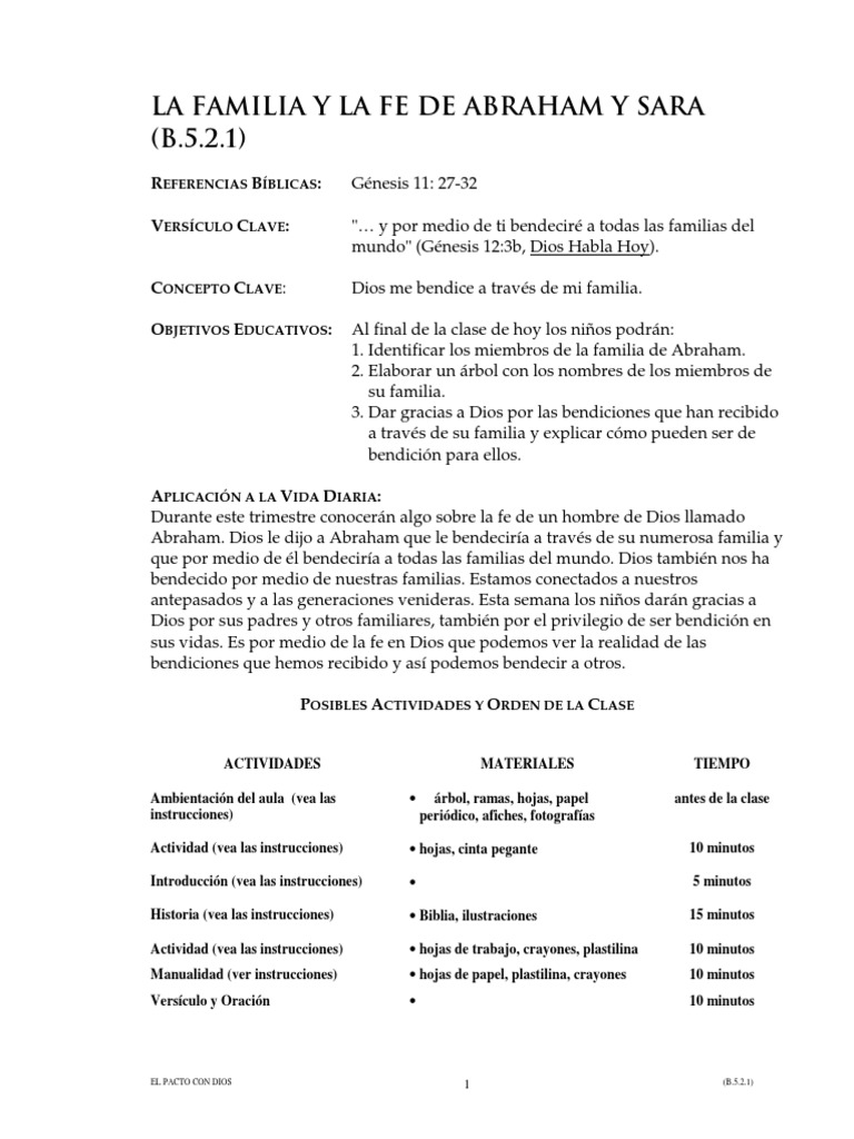 La fe y familia de Abraham y Sara | PDF | Abrahán | Sarah