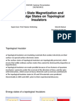 Surface State Magnetization and Chiral Edge States On Topological Insulators