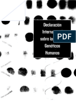 Declaración Internacional Sobre Datos Genéticos Humanos (UNESCO, 16oct2003)