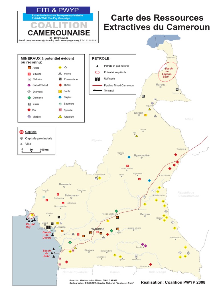 Carte Des Ressources Naturelles Du Cameroun