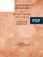 1930 the Rotation of the Galaxy Being the Halley Lecture (Arthur S. Eddington)