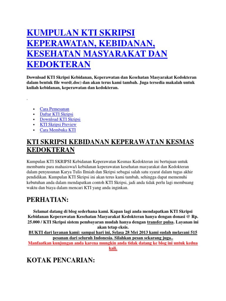 Skripsi Keperawatan