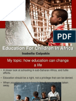 Education For Children in Africa: Isabella Calpakis