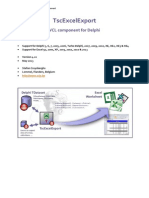 Tscexcelexport: VCL Component For Delphi