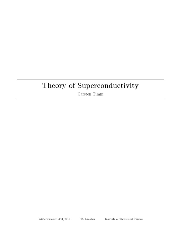 Superconducting Ring Dynamics | PDF | Teaching Methods & Materials ...