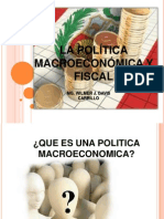 Sección VII Politica Macroeconomica y fiscal
