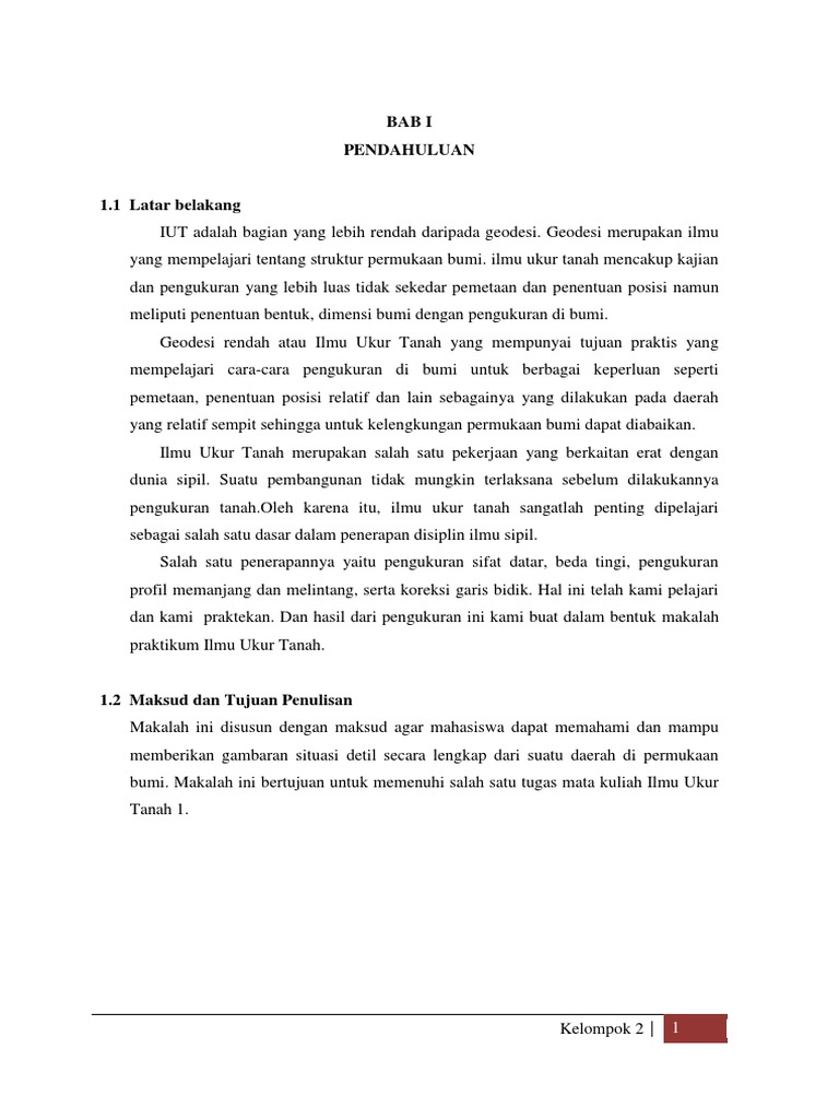 Makalah Praktikum Ilmu Ukur Tanah 1 Copy