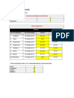 hoja de resultados