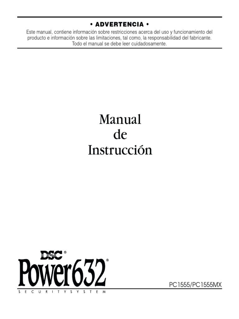 Manual de Instrucción PC1555/PC1555MX | PDF