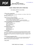 Cs2402-Mobile Pervasive Computing