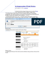 Cara Setting Speedy Dengan Modem TPLink Wireless
