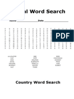 Animal Word Search