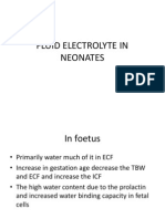 Fluid Electrolyte in Neonates