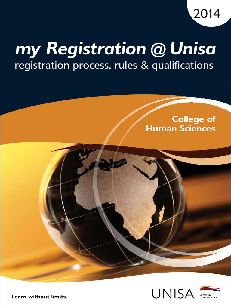 Myregistration Unisa 2014 Chs Academic Degree Diploma - 