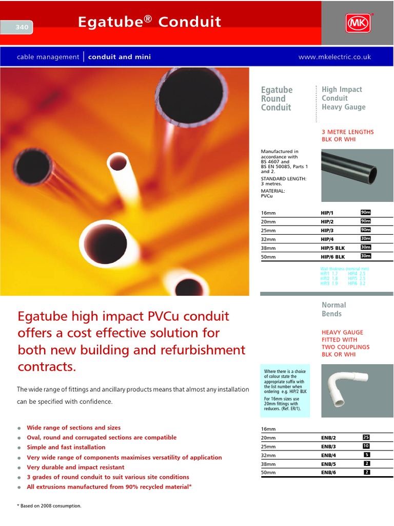 MK Egatube Conduit | PDF | Composants électriques | Conducteur ...