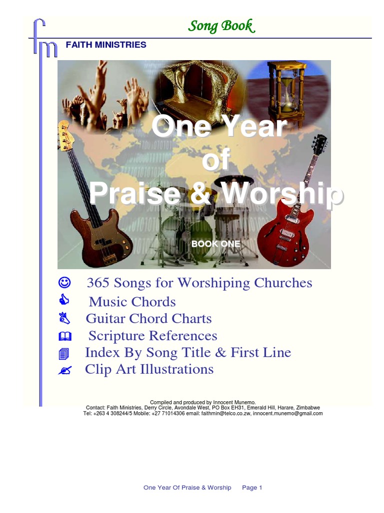 Faith Ministries Song Book Contemporary Worship Music