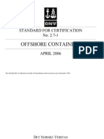 DNV Standard For Certification 2.7-1 Offshore Containers, November 2008 - Standard2-7-1