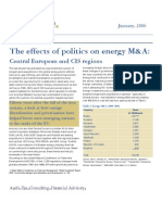 The Effects of Politics On Energy M&A:: Central European and CIS Regions