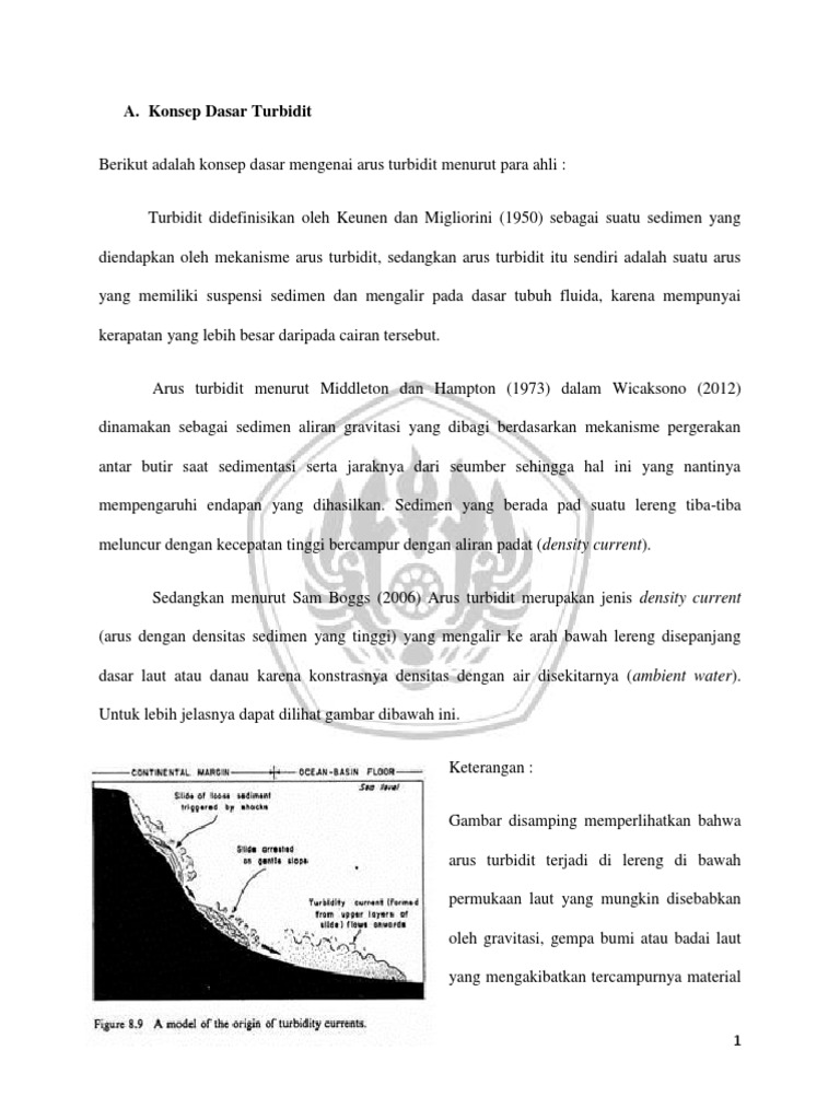 Mekanisme dan Karakteristik Arus Turbidit | PDF