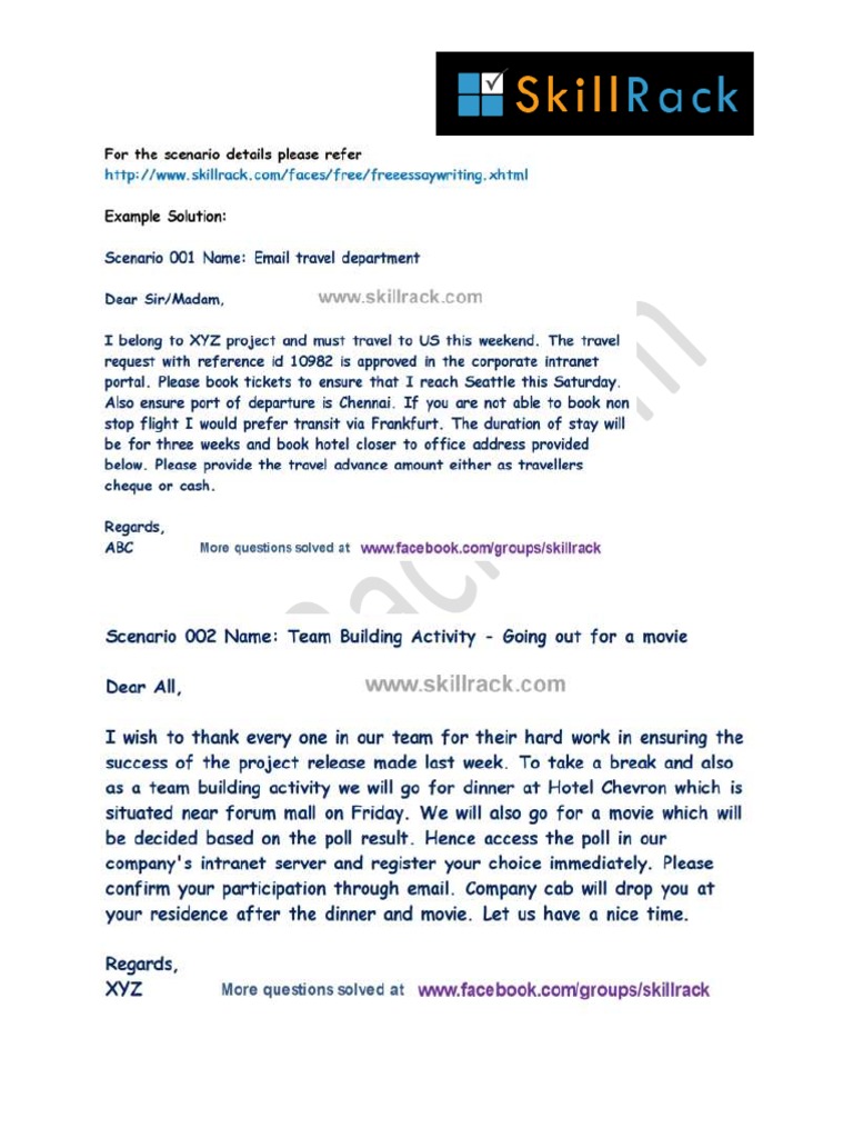 TCS EssayWriting Example Solutions | PDF