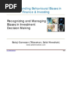 Understanding Behavioural Biases in Finance Investing