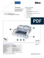 Product Data Sheet: Ibico Ibimaster 200 Manual Comb Binder
