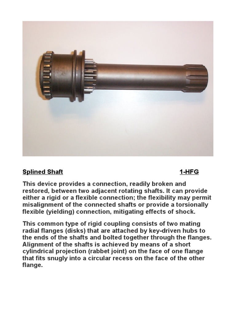Splined Shaft | PDF