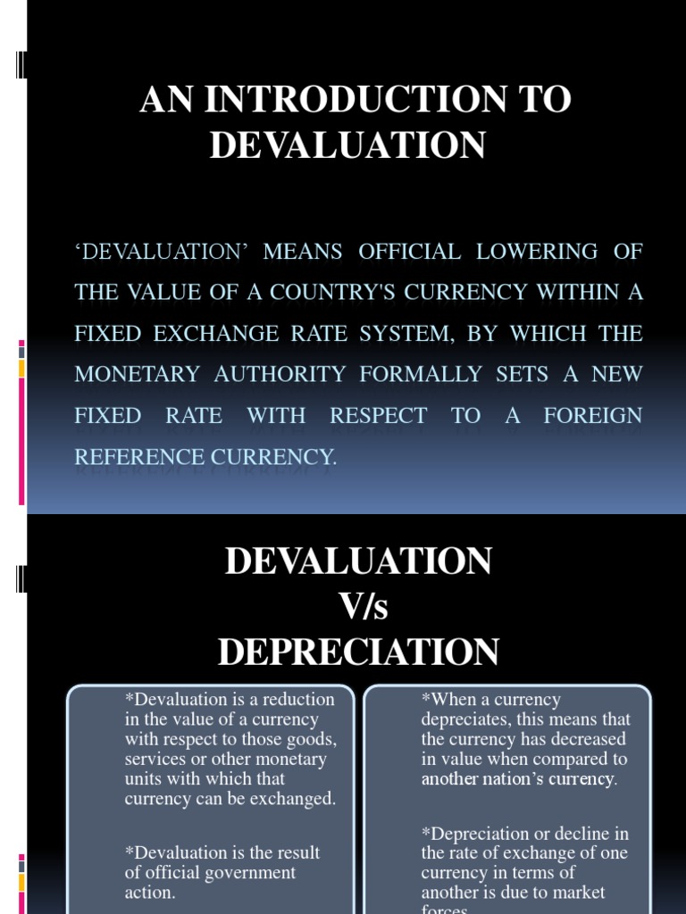 Devaluation - Case Study | PDF | Devaluation | Fixed Exchange Rate System